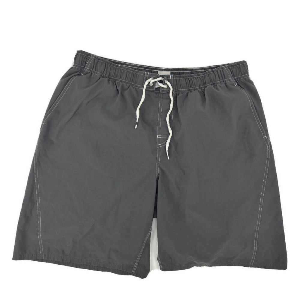 Nike Shorts Men's Swim XL Gray Swimming Trunks Mesh Lined Elastic‎ Waist